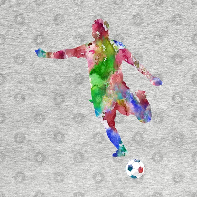 Man Soccer Player by RosaliArt